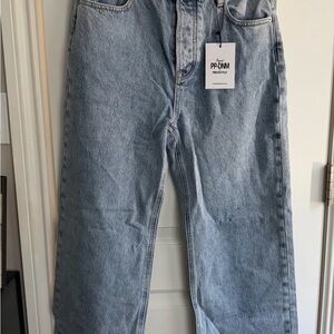 Princess Polly Men's Straight Jeans in Light Blue Wash